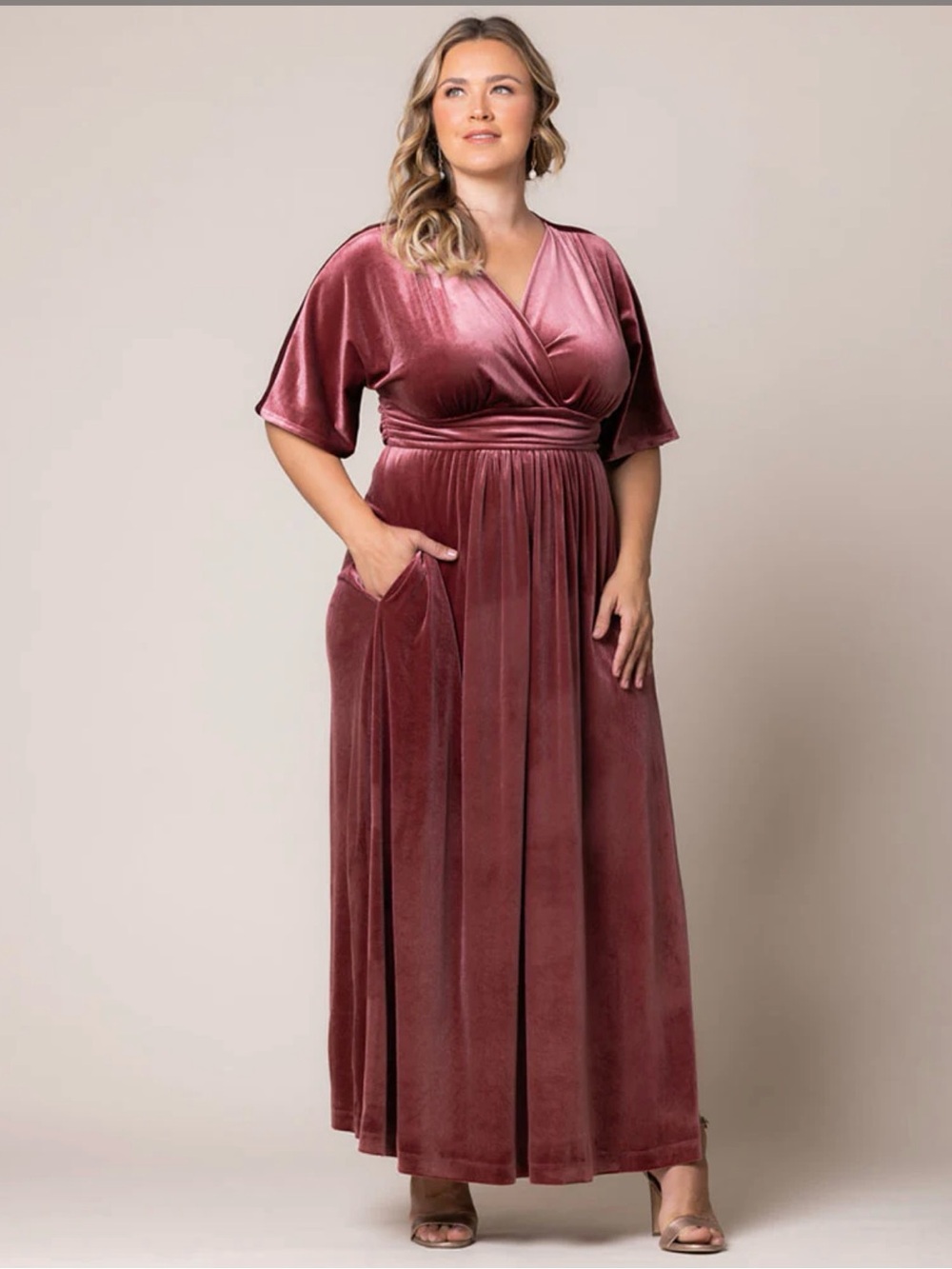 Kiyonna Rose-Tone Stretch Knit Top